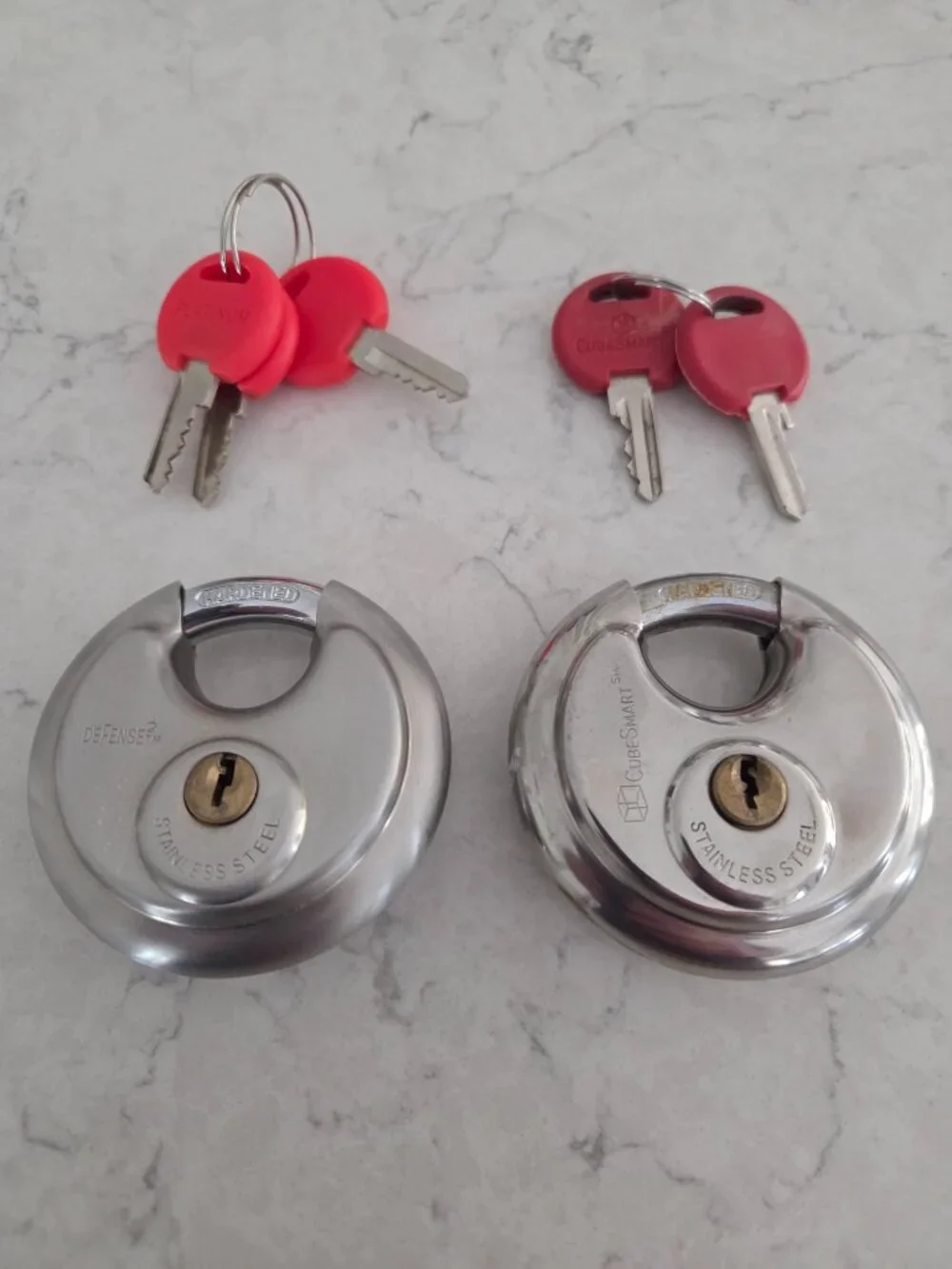 Stainless Steel Keyed Discus Padlocks-Storage Unit